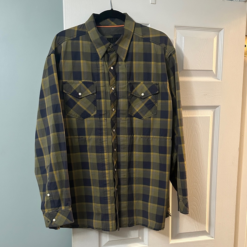 5.11 Tactical Blue and Yellow Plaid Shirt